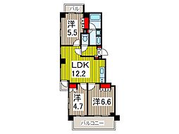 ノルディック川口元郷 3LDKの間取図画像