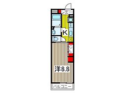 リブリ・riche7 1Kの間取図画像