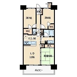 ソル・シエーナ川口 3LDKの間取図画像