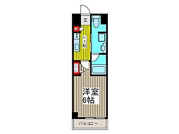 ディアレイシャス西川口 1Kの間取図画像