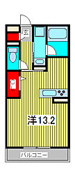 サニーハイム ワンルームの間取図画像
