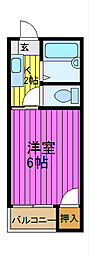 アイリス西川口 1Kの間取図画像