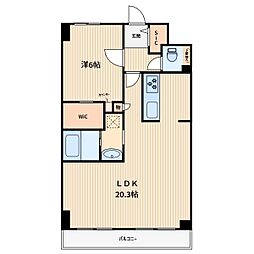 ノーストラスト 1LDKの間取図画像