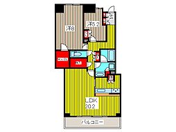 シティデュオタワー川口 2LDKの間取図画像