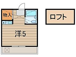 ラスール・イナ2 ワンルームの間取図画像