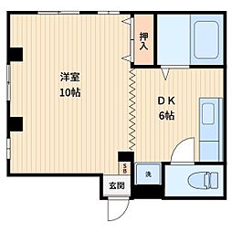 コミュニティー堀越 1DKの間取図画像