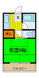 ファミールハイム 1Kの間取図画像