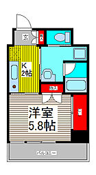 エポック45 1Kの間取図画像
