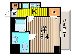 アルファコート蕨5 1Kの間取図画像