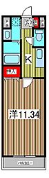 ベルメゾン 1Kの間取図画像
