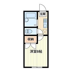 クリア1 1Kの間取図画像