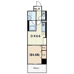 PRIMERESIDENCENAMIKI 1DKの間取図画像