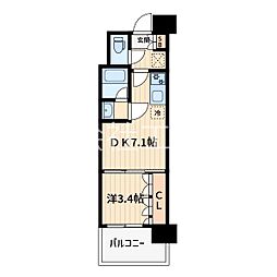 RJRプレシア川口 1DKの間取図画像