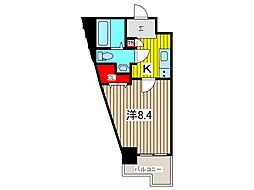 MAXIV西川口AZTRE 1Kの間取図画像