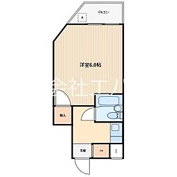 マリオン川口 ワンルームの間取図画像