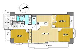 シャルマンフジ住之江公園アミューゼ 3LDKの間取図画像