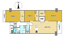南港ガーデンハイツ24棟 3LDKの間取図画像