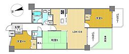ダイアパレス住之江公園 3LDKの間取図画像