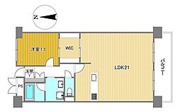 南港ガーデンハイツ21棟 1LDKの間取図画像