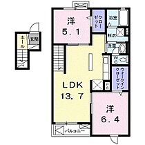 カモミール 402 ｜ 滋賀県愛知郡愛荘町愛知川（賃貸マンション2LDK・4階・60.18㎡） その2