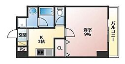 マンション彦根駅西 1階1Kの間取り