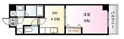 キャンパスビレッヂ2 1DKの間取図画像