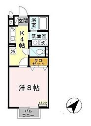 ピノ・カーサ 1Kの間取図画像
