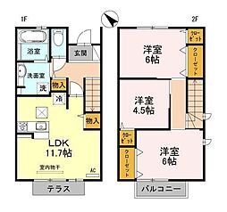 メゾネットコスモ 3LDKの間取図画像