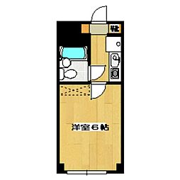 コスモ羽根木 1階1Kの間取り