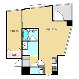 TheOrchidManor 1LDKの間取図画像