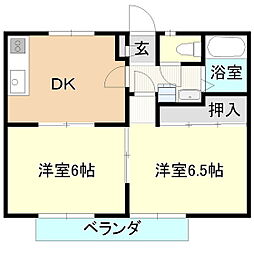 MyStage10番館 2DKの間取図画像