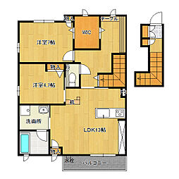 レジオンヒル3A 2LDKの間取図画像