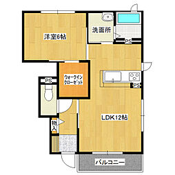メゾンYS-1 1LDKの間取図画像