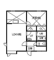 間取図画像 1LDK