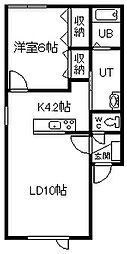 プリート 1LDKの間取図画像