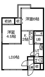 ロイヤル4・9 2LDKの間取図画像