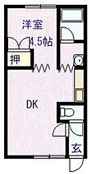 パレスルーセント 1DKの間取図画像