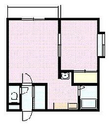 ビーナス新富 1LDKの間取図画像