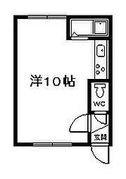 アルハンブラ ワンルームの間取図画像