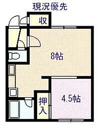 エンジェルハウス 1LDKの間取図画像