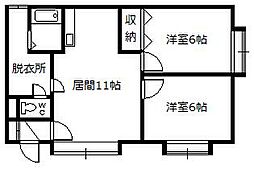 ライムライト 2LDKの間取図画像