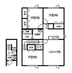 グランコーポ開本A 3LDKの間取図画像