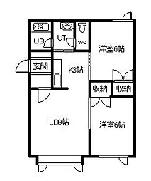 ジョイフル23 2LDKの間取図画像
