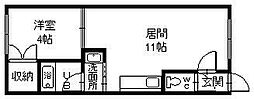 フォレストー1 1LDKの間取図画像