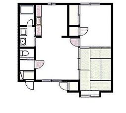 ベルシティ豊岡1 2LDKの間取図画像