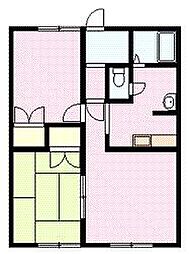 ポトスの部屋 2LDKの間取図画像