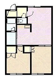 コットンハウス24 2LDKの間取図画像