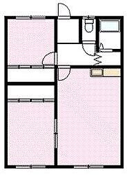 TOYOハイツ 2LDKの間取図画像