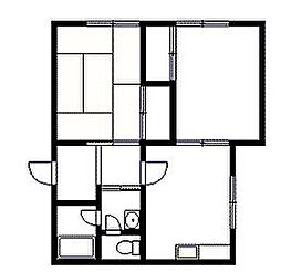 ポパイの家 2DKの間取図画像