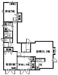 コロポックル 3LDKの間取図画像